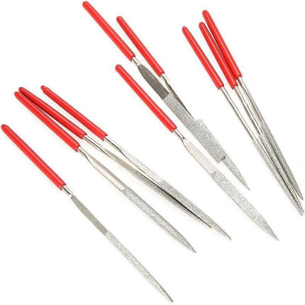 10 PCS 160x4mm Diamond Mini Needle File Set For Metal Jeweler Wood Carving Craft - Aimall