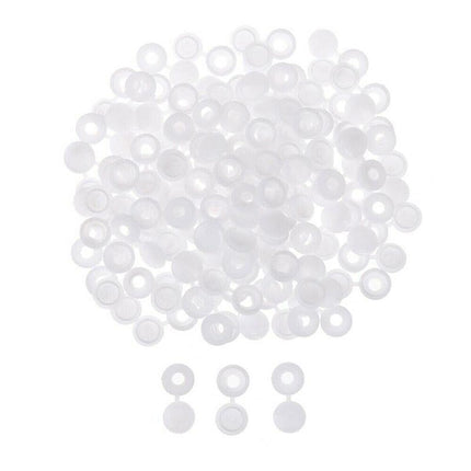 100/200X Plastic Screw Cover Caps Holes Cams Furniture Kitchen Button Nuts Bolts - Aimall