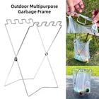 Outdoor Portable Folding Trash Bag Holder Rack for Home Kitchen and Camping Use