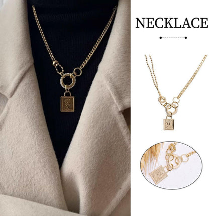 Vintage Gold Necklace Elegant Jewelry Women Classic Beauty Statement Piece