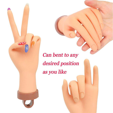 Manicure Practice Hand Mould Simulation Fake Hand Desktop Holder for Nail Art
