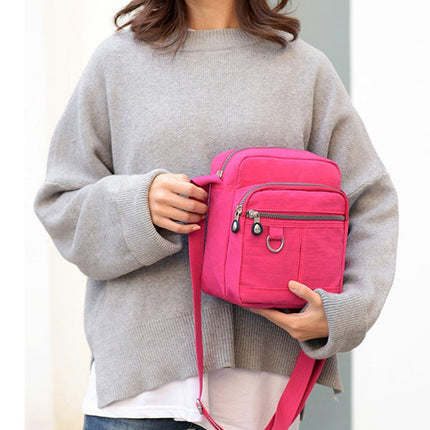 Ladies Shoulder Bag Nylon Fabric Lightweight Crossbody Small Casual Handbag