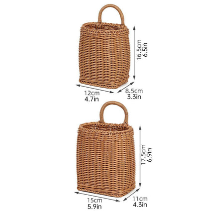 Vintage Wall Hanging Basket Kitchen Storage Basket Small Flower Basket Organizer