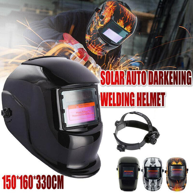 Auto Darkening Solar Welding Helmet Mask Arc Tig Mig Skull Welder Machine Au - Aimall