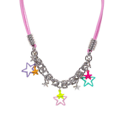 Colourful Star Pendant Necklace Fashion Jewellery Women Girls Trendy Gift