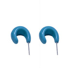 Candy Colour Letter C Stud Earrings Minimalist Design Fashion Jewellery Women