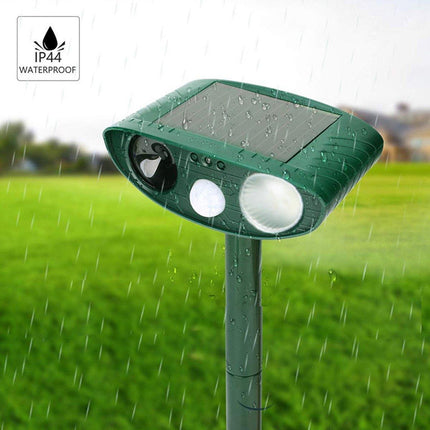 Solar Powered Ultrasonic Animal Bird Repeller Outdoor Pest Insect Control Device