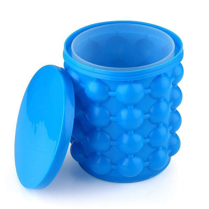 Silicone Ice Cube Magic Maker Revolutionary Space Saving Ice Tray Bucket - Aimall