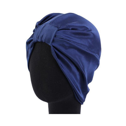Imitated Silk Sleeping Cap Sleep Hat Womens Night Hair Styling Care Bonnet Wrap - Aimall