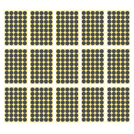 8/13/25/50mm Colour Sticker Dots Adhesive Round Labels Circular Scrapbooking Grey - Aimall