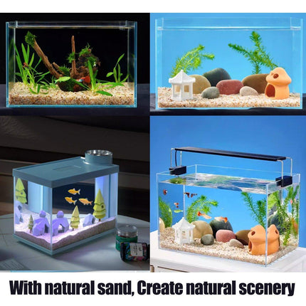 Natural Quartz Sand Aquarium Decoration Natural Fish Tank Base Sand River Stone - Aimall