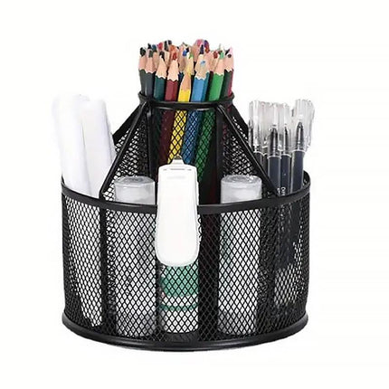 Rotating Pen Holder Organizer Multifunctional Desk Storage Bucket for Office