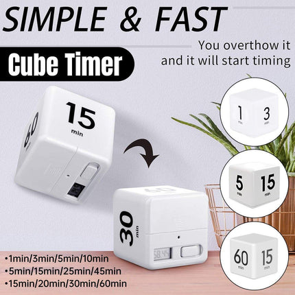 Cubic Timer for Students Time Management Study Exercise Reminder Tool Adjustable