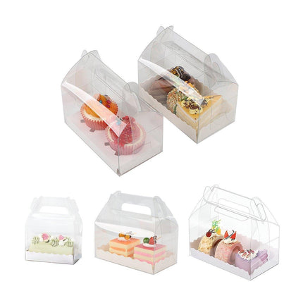 25pcs Transparent Portable Baking Box for Lasagna Mousse Cake Western Point Food