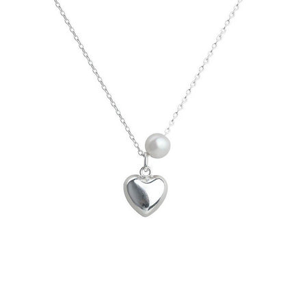 Luxury Zircon Love Pendant Necklace Elegant Copper Chain Jewelry Gift