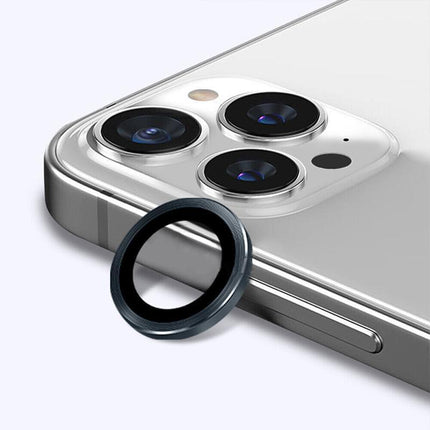 For iPhone 14/14 Plus Metal Camera Lens Glass Screen Protector - Aimall