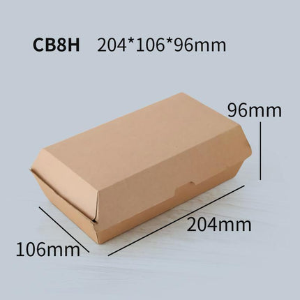 UP To 250PCS New Cardboard Hot Dog Box - Brown Corrugated Kraft - Plain - Aimall