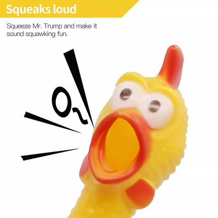 3PCS Squeaky Screaming Chicken Dog Toy Set Rubber Chew Toys for Pets in 3 Sizes