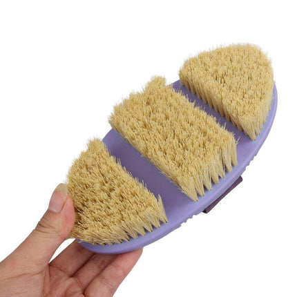 Oval Bendable Horse Grooming Brush Cleaning Shedding Massage Care Supplies