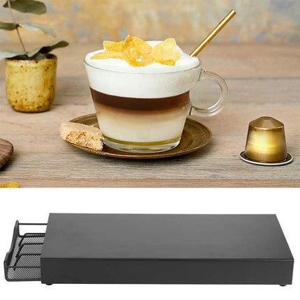 40 Coffee Capsules Pod Holder Drawer Rack Storage Organizer Stand for Nespresso - Aimall