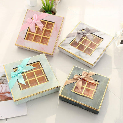 25X Valentines Day 9/12Grids Chocolate Box Gourmet Desserts Gift Display Window
