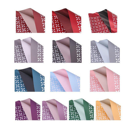 100pcs Waterproof Two-Colour Printed Paper Bouquet Wrapping Floral Gift Paper