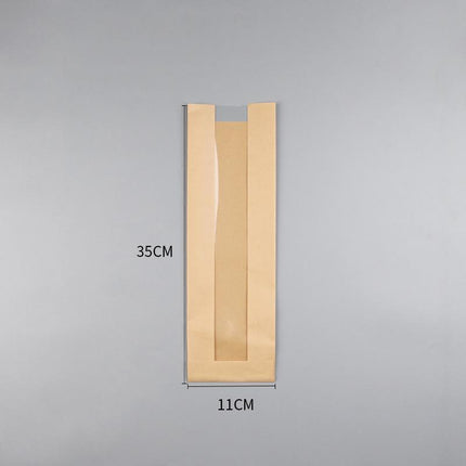 200PCS Transparent Food Greaseproof Bags French Bread Baguette Packaging Pouc - Aimall