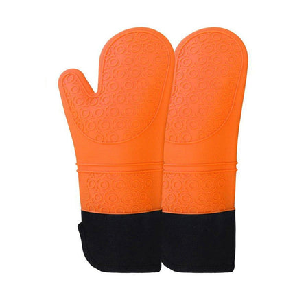 2pcs Insulated Oven Mitts Heat Resistant Gloves for Kitchen Household Use