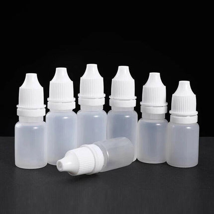 50x Clear Empty Plastic Dropper Bottle Squeezable Eye Drop Liquid Container 5ml - Aimall