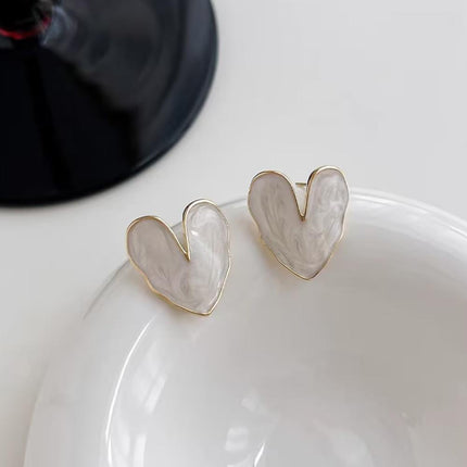 Golden Pearl Stud Earrings For Women Wedding Jewelry Perfect Gift High Style - Aimall
