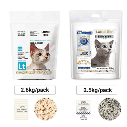 2.5/2.6KG Pet Mixed Deodorant Cat Litter Tofu Corn Cat Litter Flush Toilet - Aimall