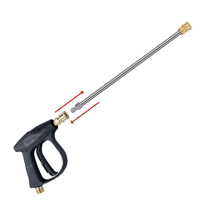 2pcs High Pressure Washer Extension Rod Stainless Steel Power Spray Gun Tool