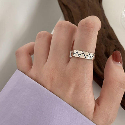 Silver Vintage Index Finger Ring Women Fashion Jewelry Adjustable Statement