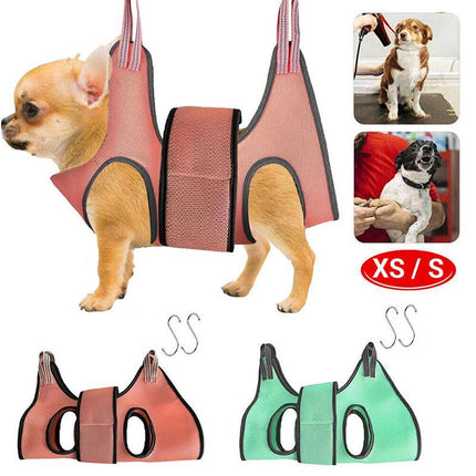 Small Pet Grooming Sling Hammock Dog Cat Restraint Bag Bathing Trimming NailCare Light Green - Aimall