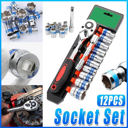 12PCS Household Wrench Portable Functional Adjustable Spanner Tool Kit
