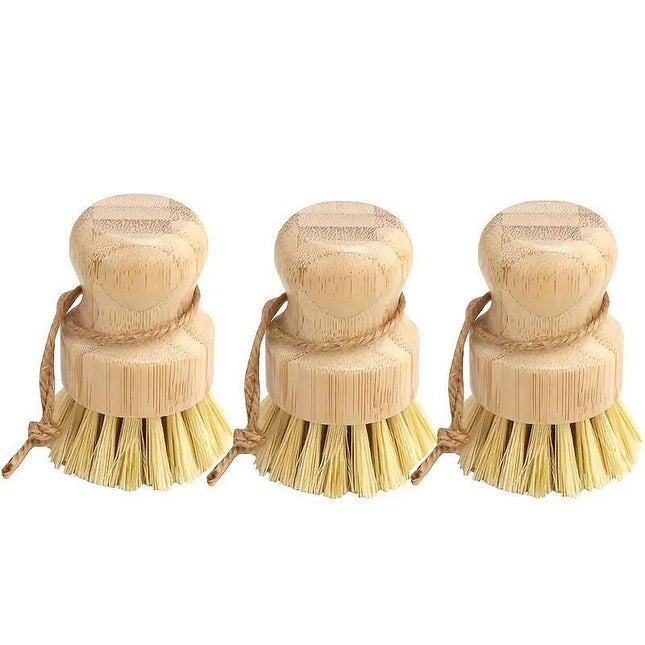 3pcs Dishwashing Brush Set Short Handle Pot Brush for Kitchen Cleaning Scrubbing