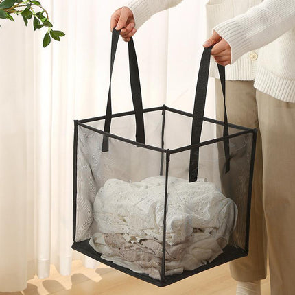 Foldable Laundry Washing Clothes Storage Bag Hamper Basket Bin Organiser - Aimall