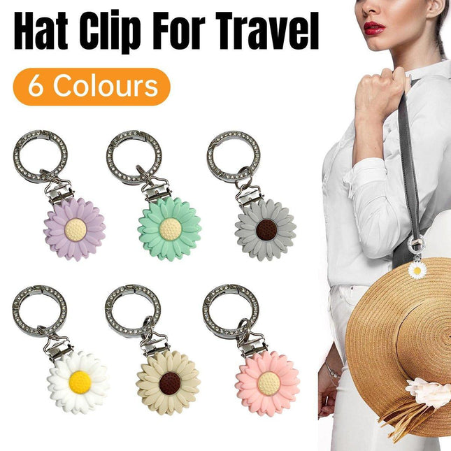 Silicone Daisy Flower Sunflower Brim Clip Anti-Slip Chrysanthemum Cap Holder