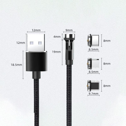 540° Rotate Magnetic Charging Cable For iPhone - Aimall