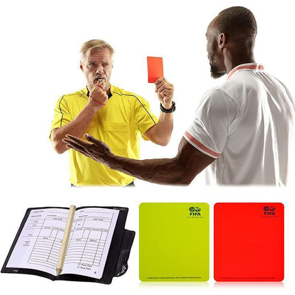 New Sport Football Soccer Referee Wallet Notebook with Red Card and Yellow Card - Aimall