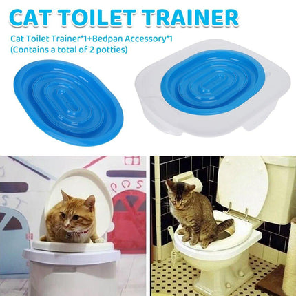 Cat Toilet Seat Trainer Kit Easy Toilet Training System for Cats Kittens