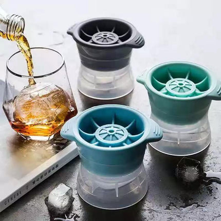 4PCS Whiskey Cocktail Sphere ICE Ball Mold Cube Maker Jelly Silicone Mould Set - Aimall