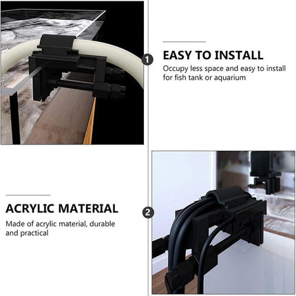 Acrylic Fish Tank Water Pipe Holder Right Angle Inlet Outlet Suction Clip Bracket