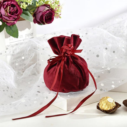 6PCS Velvet Cloth Drawstring Bags Gift Bag Jewelry Ring Pouch Earring Favor - Aimall