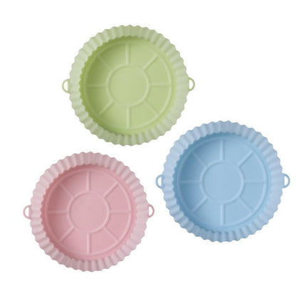 2X Air Fryer Silicone Pot Air Fryer Basket Liners Non-Stick Reusable Baking Tray - Aimall