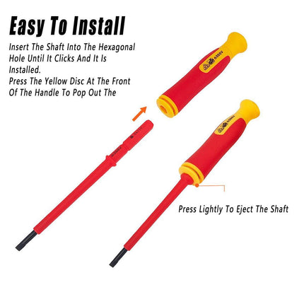 10PCS Insulated Screwdriver Set Multifunctional Electrician Tool Kit Bag Home