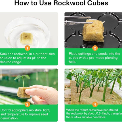 25X25 Type 100 Grain/Bag Soilless Culture Hydroponic Seedling Rock Wool Substrate
