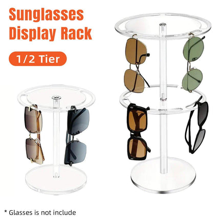 360 Degree Rotating Eyeglasses Display Stand Desktop Holder Organizer Glasses Storage
