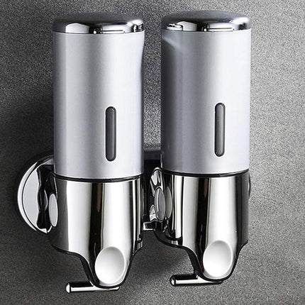 Stainless Steel Lever Soap Dispenser Manual Push Shower Gel Hotel Bathroom Use