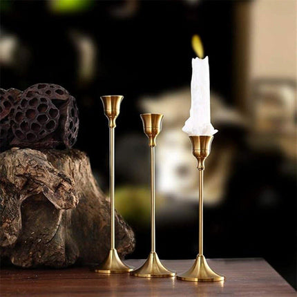 3X Taper Candle Holders Long Table Decorative Candlestick Holder Wedding Dinning